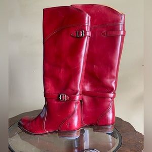 Frye Dorado Riding Red Boots